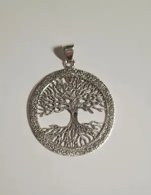Nieuwe zilveren hanger Levensboom groot formaat . kopen? Bied vanaf 50!