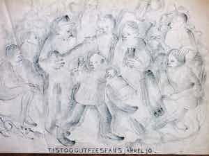 Aad de Haas - Tistoggutfeestfansjarrel.jo - Tekening verkocht voor € 70!