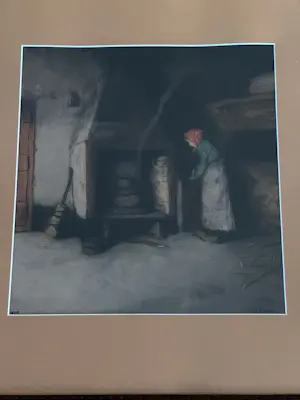 Emanuel Samson van Beever - Boereninterieur, vrouw bij haard kopen? Bied vanaf 45!