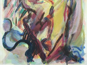 Wim Drion - acrylverf op papier (1987) - mooi ingelijst kopen? Bied vanaf 75!
