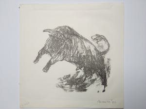 Niet of onleesbaar gesigneerd - Lithografie - Stier. kopen? Bied vanaf 10!