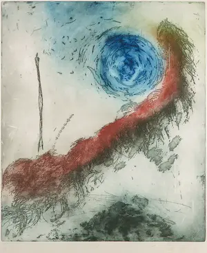 Ad Arma - Ets en aquatint, Tot over de heuvel - Ingelijst (groot formaat!) kopen? Bied vanaf 60!