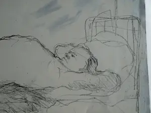 Metten Koornstra - Originele drukplaat , “Man op bed” – ca 1965 kopen? Bied vanaf 1!