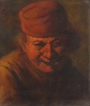 Jan Theuns - Olieverf op paneel, Portret kopen? Bied vanaf 100!