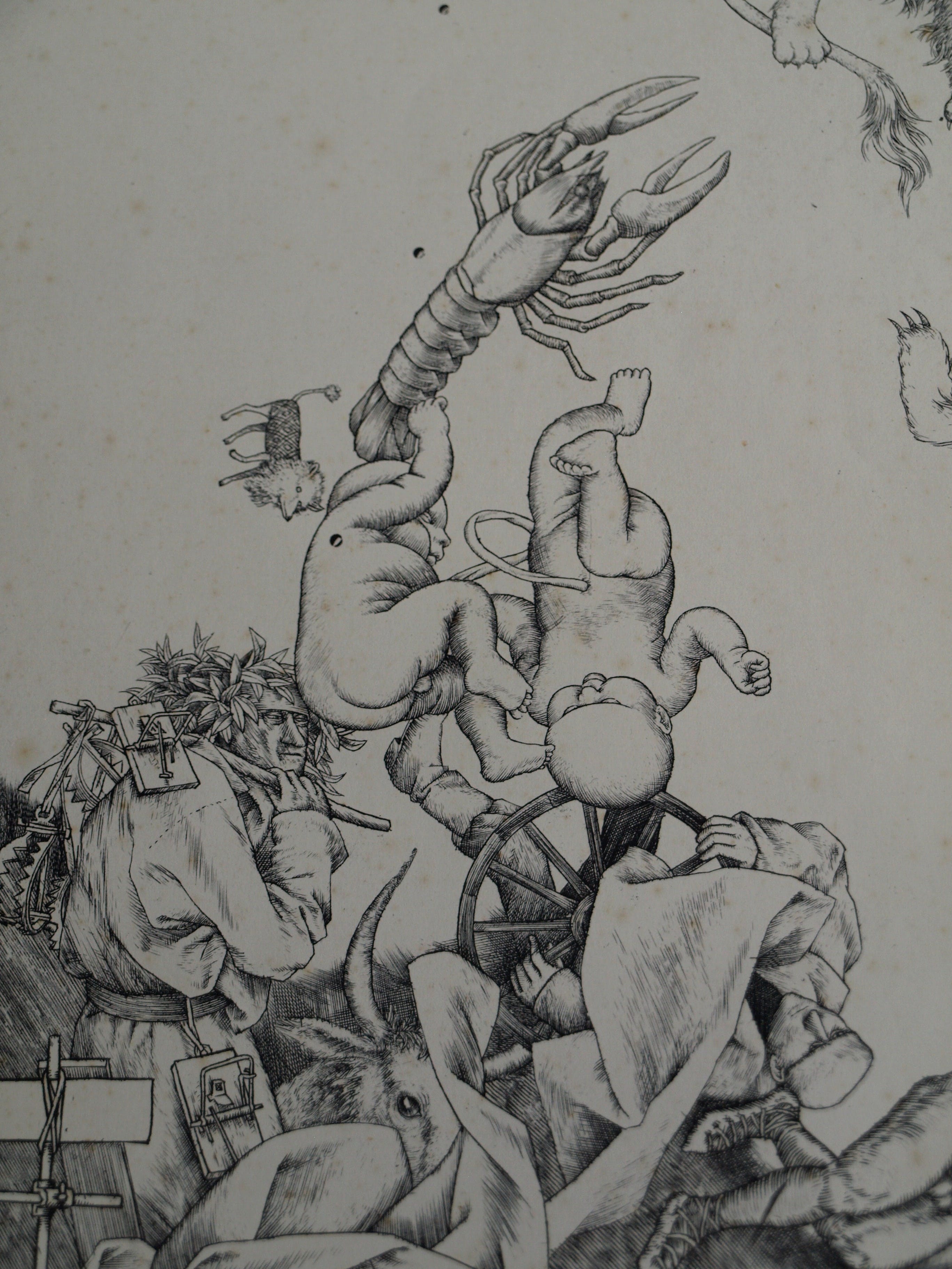 Niet of onleesbaar gesigneerd - GROTE ets, “Csillagképek” (Sterrenbeelden) – gesigneerd –ca 1975 – oplage 1 / 15 kopen? Bied vanaf 1!