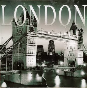 Niet of onleesbaar gesigneerd - Grote afbeeldingen van , New York, Parijs en London , hardglas kopen? Bied vanaf 1!