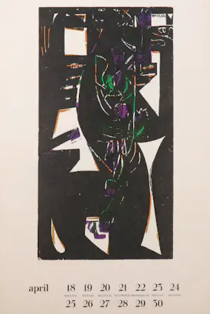 Helmut Andreas Paul Grieshaber - Kalender des Jahres 1971, 25 Blätter kopen? Bied vanaf 25!