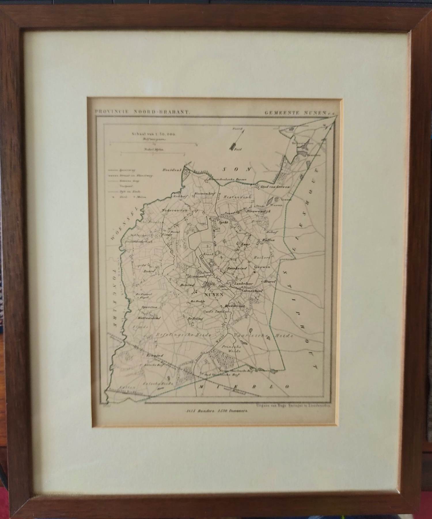 Jacob Kuyper - - Litho Gemeente Nunen - uitgever H. Suringar te Leeuwarden - +/-1865 verkocht voor € 20!