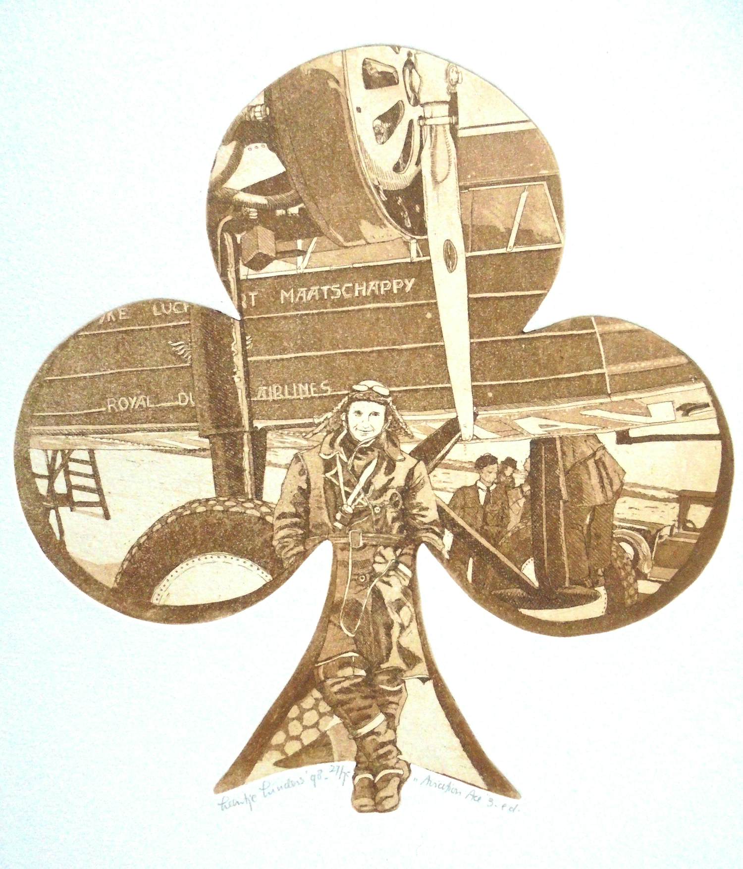 Leentje Linders - "Aviation Ace"3.Prachtige , scherpe, zeer gedetaileerde kleurenets. kopen? Bied vanaf 75!