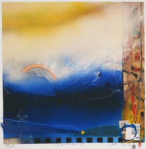 Theo Koster - Pigmentdruk en collage en verf, Seascape (Tweeluik) kopen? Bied vanaf 1!