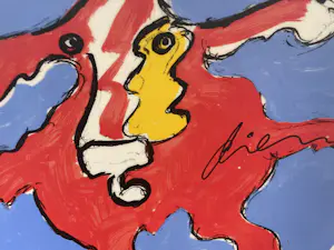 Peter Diem - Keramisch wandbord "Koe" Limited Edition 12/250 - Keramiek Schoonhoven kopen? Bied vanaf 20!