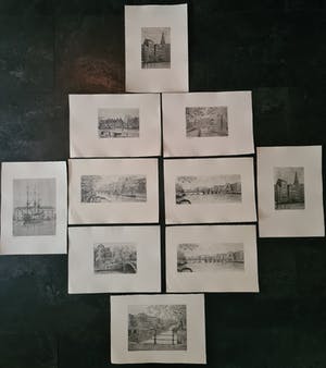 Michiel Schrijver - Collectie van 10 Etsen kopen? Bied vanaf 75!