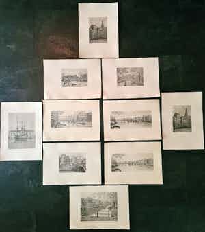 Michiel Schrijver - Collectie van 10 Etsen verkocht voor € 75!