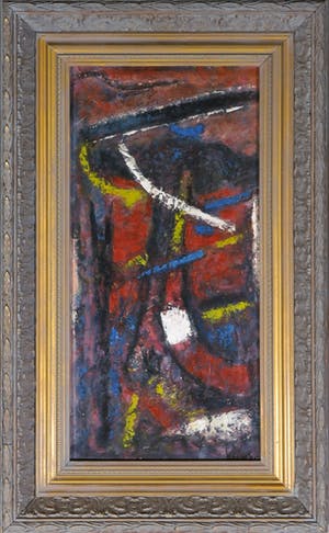 Pieter Haan - Zonder titel, Acryl op paneel kopen? Bied vanaf 50!