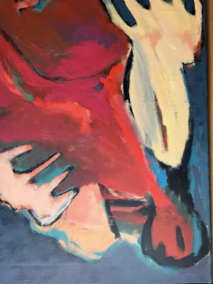 Jeanne Marie van Staveren - olieverf op doek | 'De val van Icarus' | 1988 kopen? Bied vanaf 20!