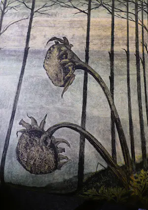 Herman Bernard Dieperink Jzn - fraai gedetailleerde kleuren - litho - Zonnebloemen - bep. oplage (70) kopen? Bied vanaf 35!