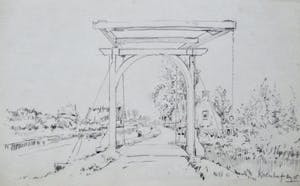 Niet of onleesbaar gesigneerd - Tekening Kortenhoef 1915 kopen? Bied vanaf 1!