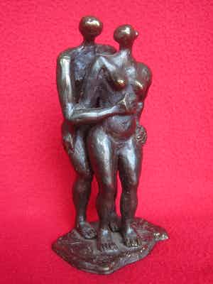 Marlies Noordkamp-Drummen - Liefkozend stel. verkocht voor € 150!