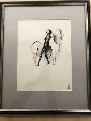 Melle Oldeboerrigter - inkttekening figuren verkauft für € 110!