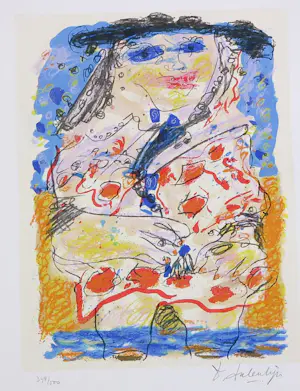 Kees Salentijn - Lot van 3 zeefdrukken op geschept papier, Vrouwfiguren kopen? Bied vanaf 80!