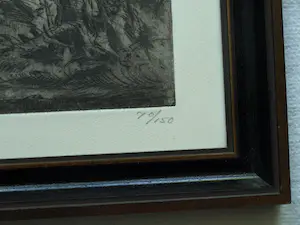 Wim Steijn - Ingelijste ets , Bos bij Haarlem – 1974 – Lijst, 37½ x 45½ cm. kopen? Bied vanaf 60!