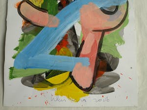 Peter Klashorst - Acrylverf op papier – Abstract 13 - 2016 kopen? Bied vanaf 35!
