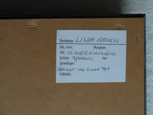 Linda Groen - Ingelijste aquarel , Vlinderkoningin - Lijst, 78 x 61 cm. kopen? Bied vanaf 250!