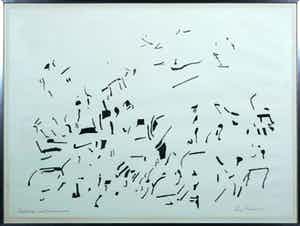 Henri Plaat - Litho, Zonder titel - Ingelijst verkocht voor € 50!