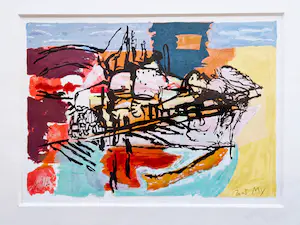 Miguel Ybanez - originele Expressionistische zeefdruk op Arches papier - fraai ingelijst kopen? Bied vanaf 30!