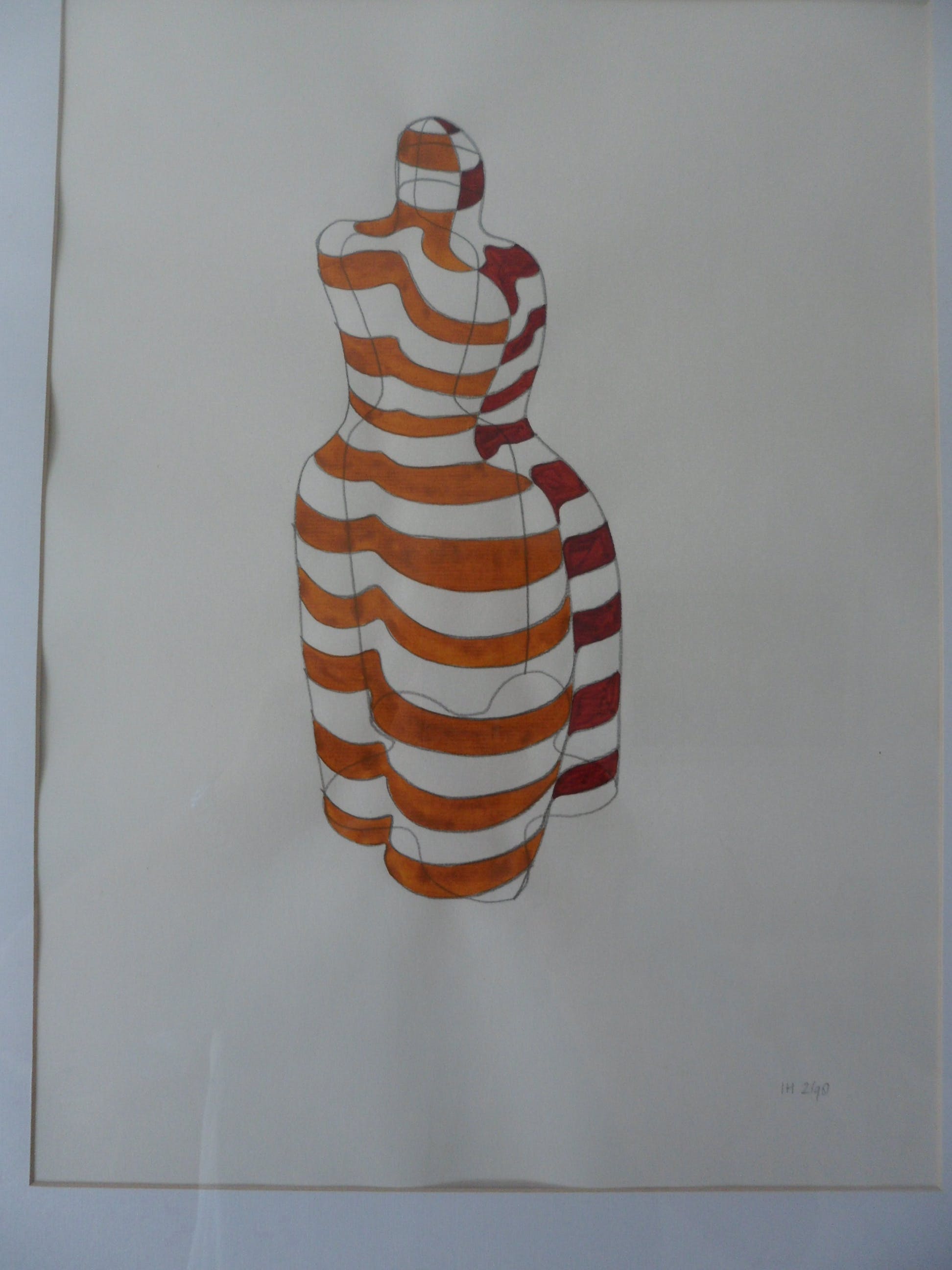Ingrid van der Hoeven - Grafiet en aquarel op papier,titel : Wereldberg 1 kopen? Bied vanaf 1!