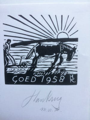 Han Krug - Houtsnedes gesigneerde Nieuwjaarskaarten kopen? Bied vanaf 40!