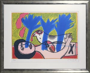 Corneille - Litho, L'oiseau de songes - Ingelijst kopen? Bied vanaf 200!