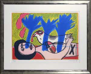 Corneille - Litho, L'oiseau de songes - Ingelijst verkocht voor € 200!