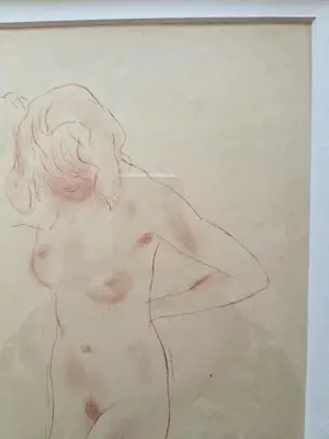 Jan Sluijters - Staande vrouw. Naakt. Litho. Ingelijst. kopen? Bied vanaf 325!