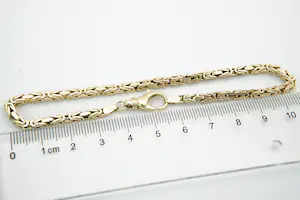 40 - Italiaanse 14 karaats geel-gouden "Konings" armband - kleiner model kopen? Bied vanaf 530!