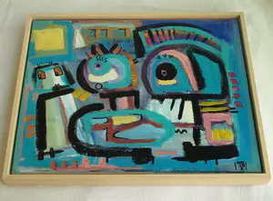 Jasper Banen - Acrylverf op doek , ingelijst , De Rij – 2014 kopen? Bied vanaf 195!