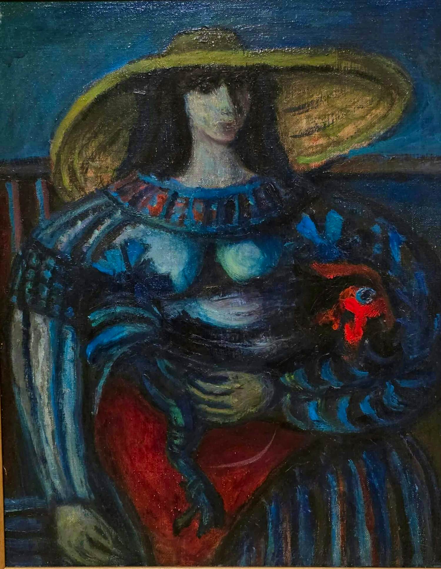 Buy Kees Andrea - Mexico - Vrouw met hoed en haan? Bid from 400!