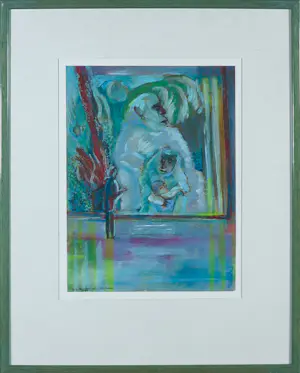 Joe Wols - Acryl op papier, Het museum van de mens - Ingelijst kaufen? Bieten Sie von 40!