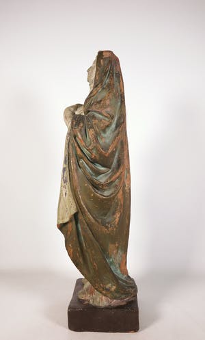 Heiligenbeeld - Groot terracotta beeld van de Heilige Elizabeth kopen? Bied vanaf 40!