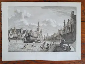 Carel Frederik Bendorp (I) - Gezicht van de Markt op de kerk te Bolswerd en 't dorp Jorwerd. kopen? Bied vanaf 65!