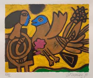Corneille - " La Femme et L'Oiseau " uit 1993 verkocht voor € 210!