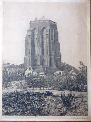 Arend Hendriks - St.Lievens-Monstertoren in Zierikzee - Ets verkocht voor € 35!