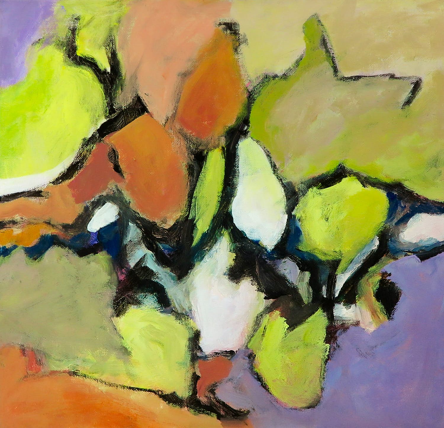 Cobi Nieuwstad - Acryl op doek, Groei kopen? Bied vanaf 35!