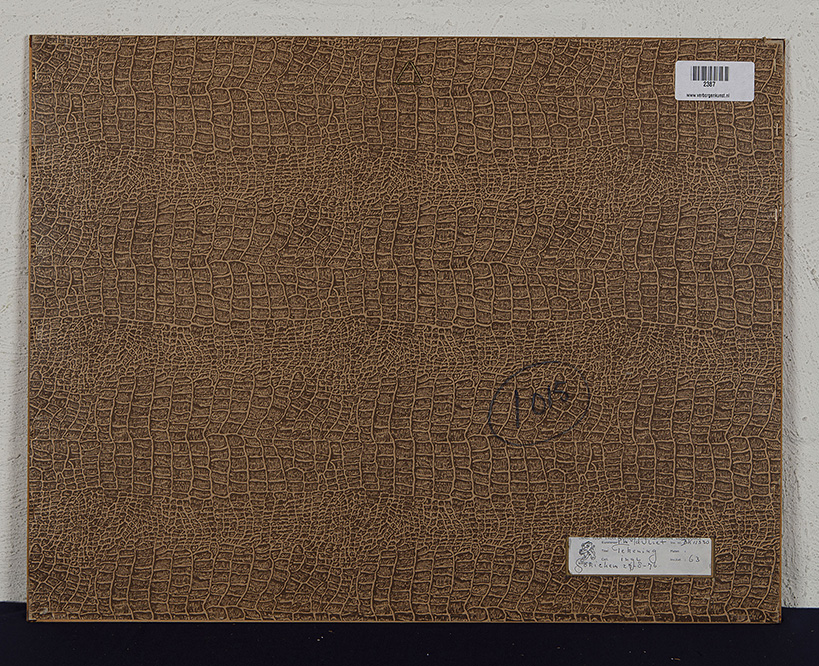 Paul van de Vliet - l/r-handig getekende verbindingsprogrammatie - Kleurpotlood op papier -1974 -BKR kopen? Bied vanaf 15!