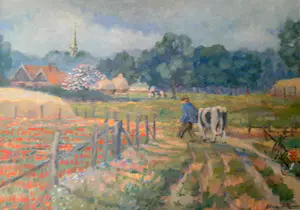 Elva Polyakova - Boer en zijn koe in Lisse Holland kaufen? Bieten Sie von 350!