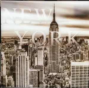 Niet of onleesbaar gesigneerd - Grote afbeeldingen van , New York, Parijs en London , hardglas kopen? Bied vanaf 1!