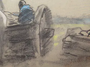 Anton Mauve (sr.) - Man met paardenkar in een boslandschap kopen? Bied vanaf 180!