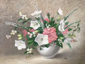 Bernhard Dons - Pot met bloemen. kopen? Bied vanaf 1!