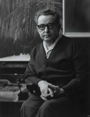 Fritz Pitz - Foto, Portret van Hans Hartung in zijn atelier kopen? Bied vanaf 1!
