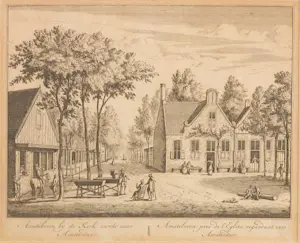 Buy Niet of onleesbaar gesigneerd - Lot van twee ingelijste gravures met locaties in Amstelveen? Bid from 1!